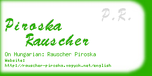 piroska rauscher business card